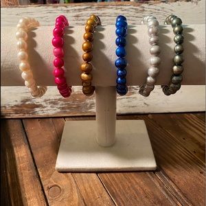 Genuine 8-9mm multi-color cultured freshwater pearls.